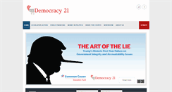 Desktop Screenshot of democracy21.org